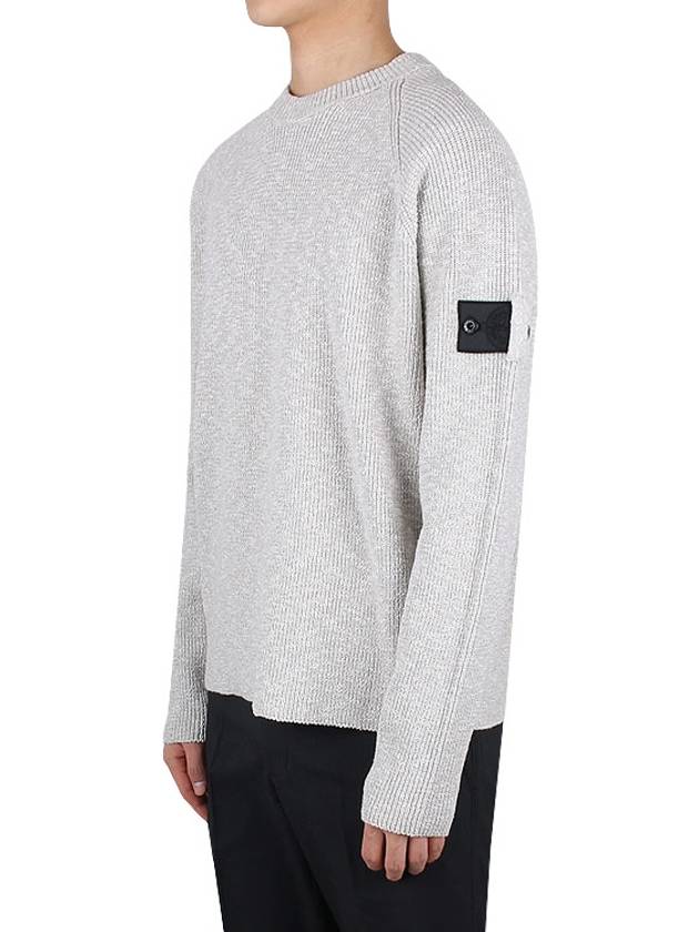 Shadow Project Waffen Patch Badge Knit Top Grey - STONE ISLAND - BALAAN 4