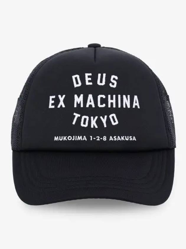 Tokyo Address Trucker Ball Cap Black DMW47840BLACK - DEUS EX MACHINA - BALAAN 1