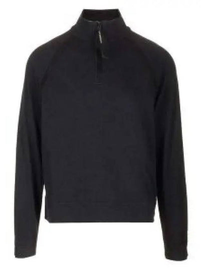 Light Fleece Half Zipped Sweatshirt Black - CP COMPANY - BALAAN 2