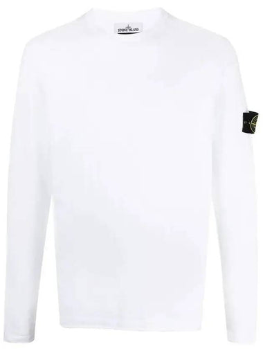 Wappen Patch Crew Neck Knit Top White - STONE ISLAND - BALAAN 1