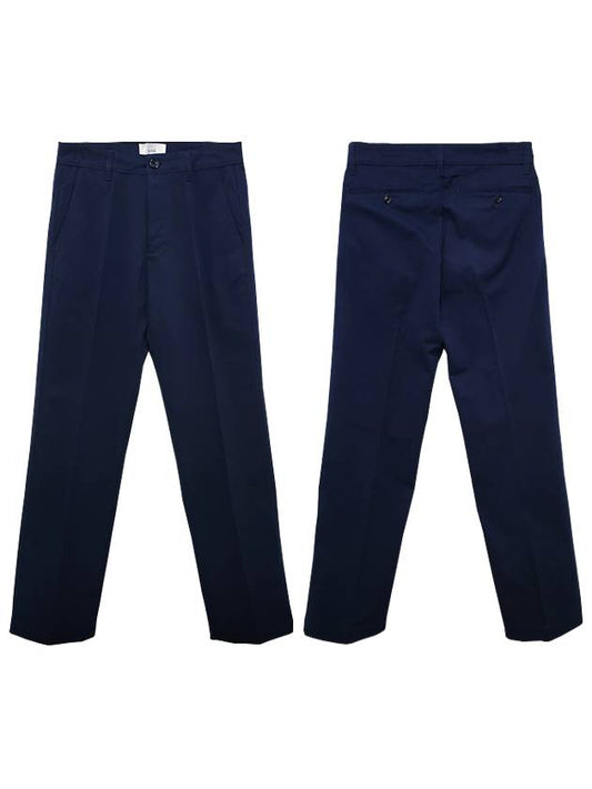 Cotton Chino Straight Pants Blue - AMI - BALAAN 2