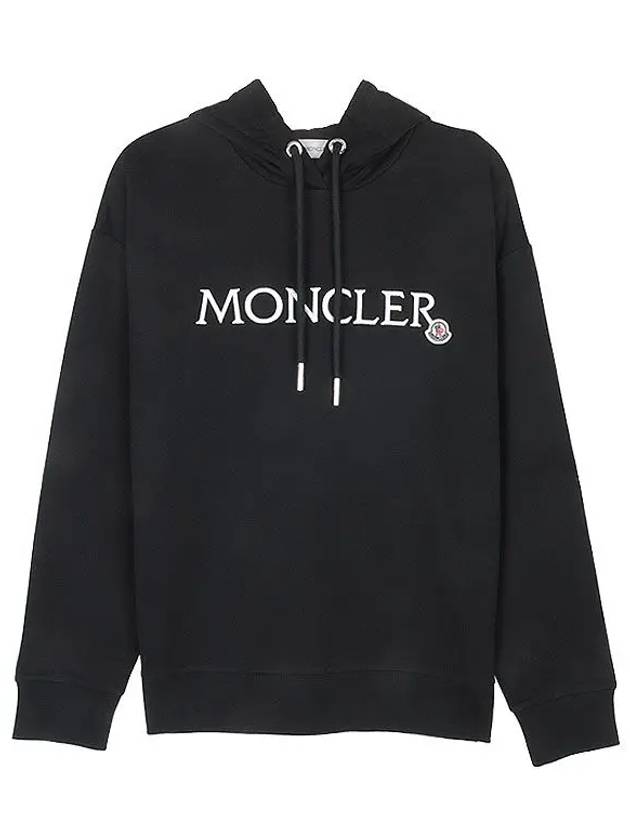 Logo Cotton Hooded Top Black - MONCLER - BALAAN 2