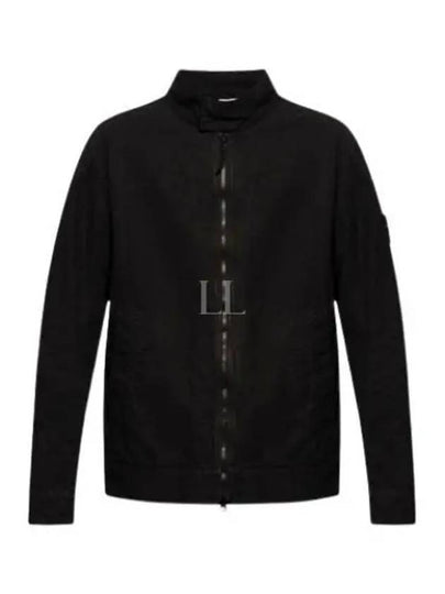 Tela Mock Neck Zip-up Jacket Black - STONE ISLAND - BALAAN 2