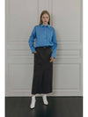 R LOGO OVERSIZED SHIRT BLUE - ILROZE - BALAAN 5