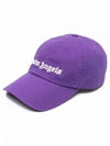 Men's Embroidery Logo Ball Cap Purple - PALM ANGELS - BALAAN 2