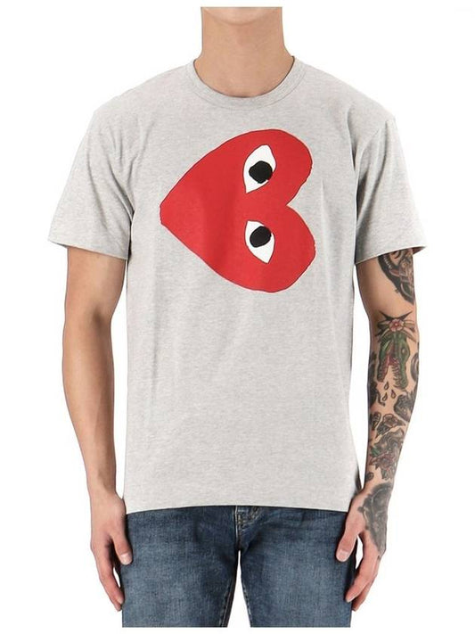 P1T264 01 Men s Big Red Heart Short Sleeve T Shirt - COMME DES GARCONS - BALAAN 1