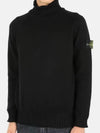 Logo Wappen Patch Cotton Turtleneck Black - STONE ISLAND - BALAAN 2