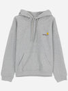 Men s brushed hoodie t shirt gray I028279V6XX - CARHARTT - BALAAN 1