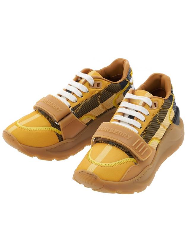 Vintage Check Ramsey Low Top Sneakers Yellow - BURBERRY - BALAAN 2