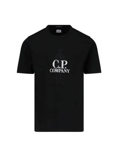 Logo Short Sleeve T-Shirt Black - CP COMPANY - BALAAN 2