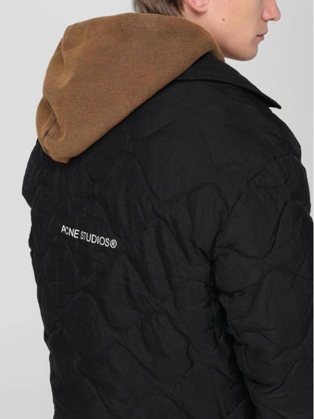 Back Logo Quilted Zip-Up Padding Black - ACNE STUDIOS - BALAAN 6