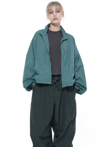 Women s SCWJ GN Seersucker Crop Windbreaker Jumper Green - CHANCE'S NOI - BALAAN 1