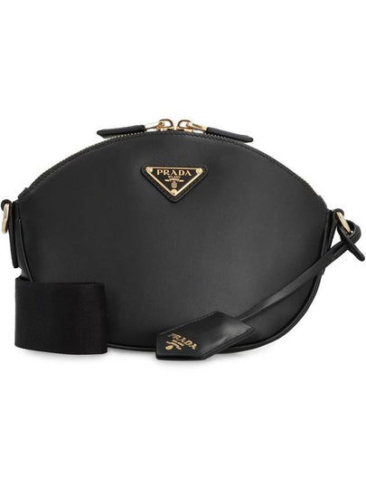 Leather Mini Shoulder Bag Black - PRADA - BALAAN 2