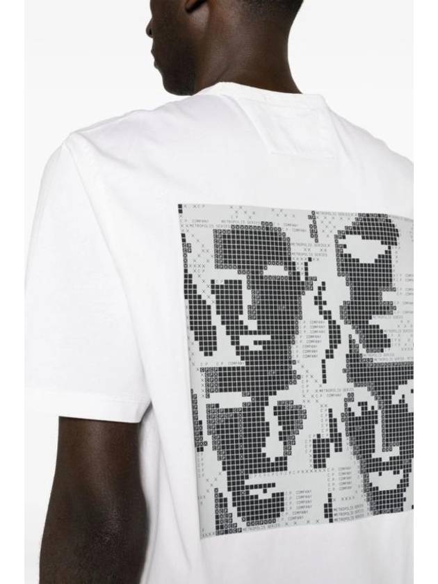 Mercerized Jersey Graphic Face Short Sleeve T-Shirt White - CP COMPANY - BALAAN 5