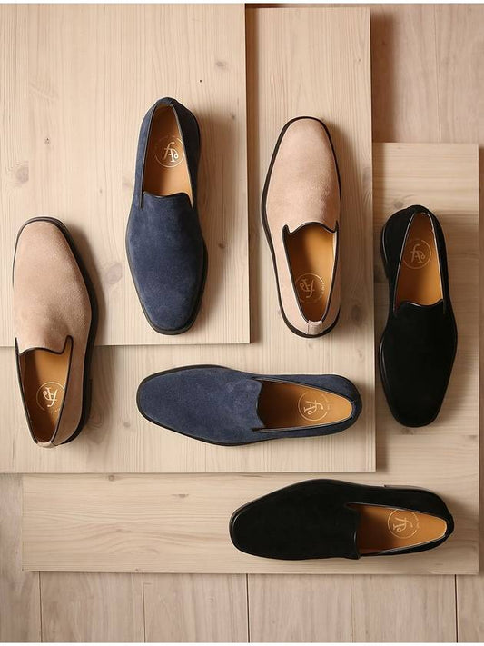 3 types of Jericho suede loafers men’s handmade shoes - FLAP'F - BALAAN 1