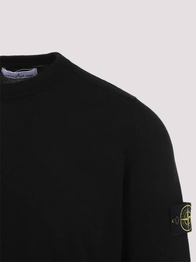 Light Raw Hand Organic Cotton Knit Top Black - STONE ISLAND - BALAAN 6