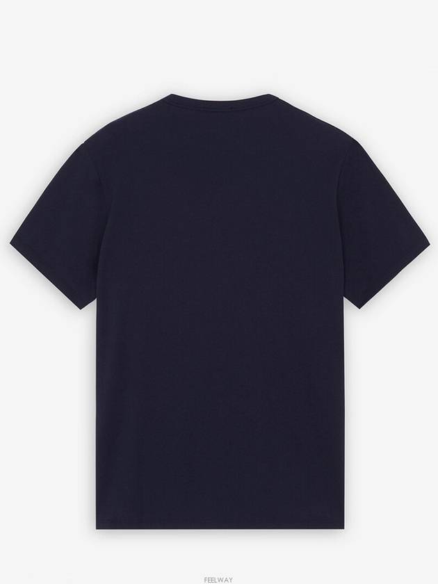 Chillax Fox Patch Classic Short Sleeve T-Shirt Navy - MAISON KITSUNE - BALAAN 3