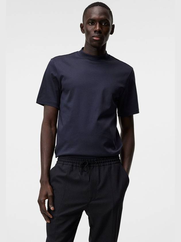 Ace Mock Neck Short Sleeve T-Shirt Navy - J.LINDEBERG - BALAAN 3