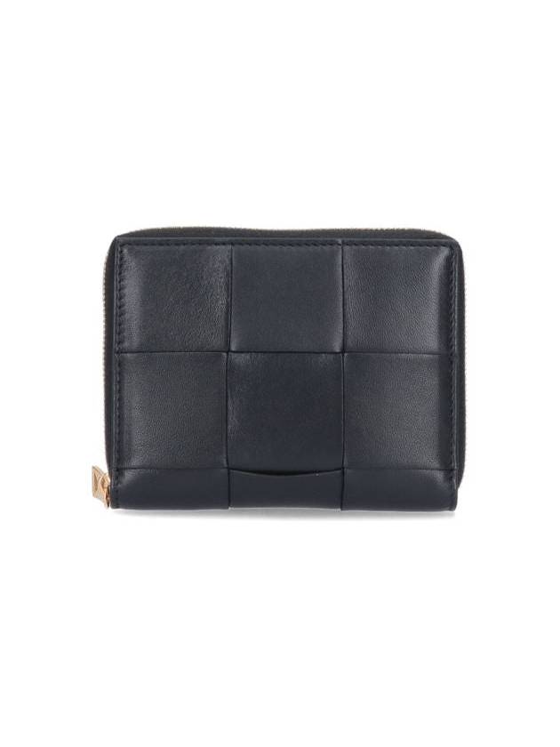 Intrecciato Zip Around Half Wallet Black - BOTTEGA VENETA - BALAAN 2