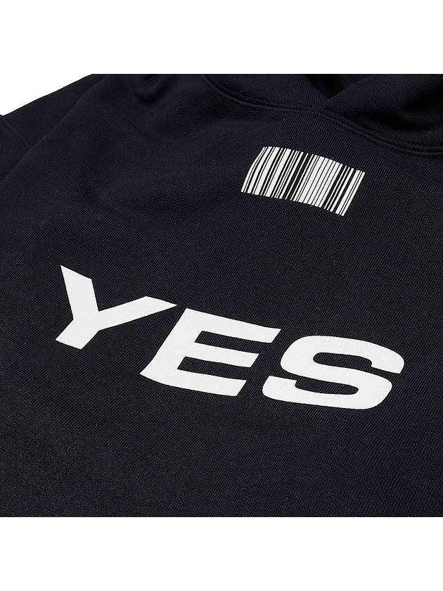 Yes No Barcode Print Hoodie Black - VETEMENTS - BALAAN 6