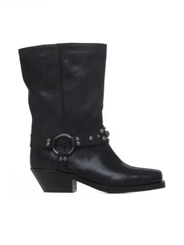 Black leather ankle boots - ISABEL MARANT - BALAAN 1