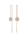 Meteora Rhodium Drop Chain Earrings Gold - SWAROVSKI - BALAAN 1