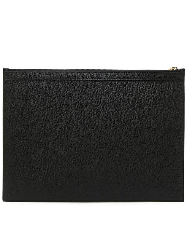 Medium Document Holder Clutch Bag Black - THOM BROWNE - BALAAN 3