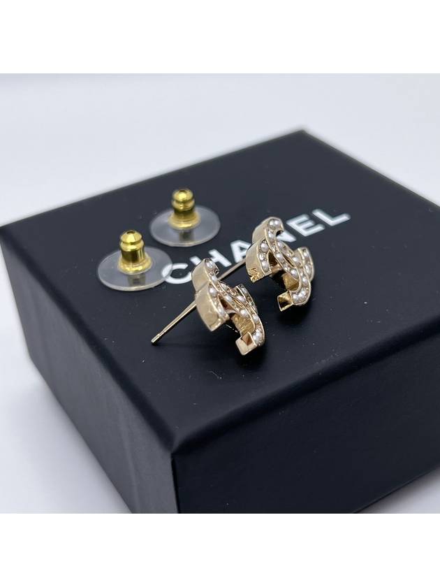 Earrings CC logo pearl crystal gold ABB771 - CHANEL - BALAAN 7