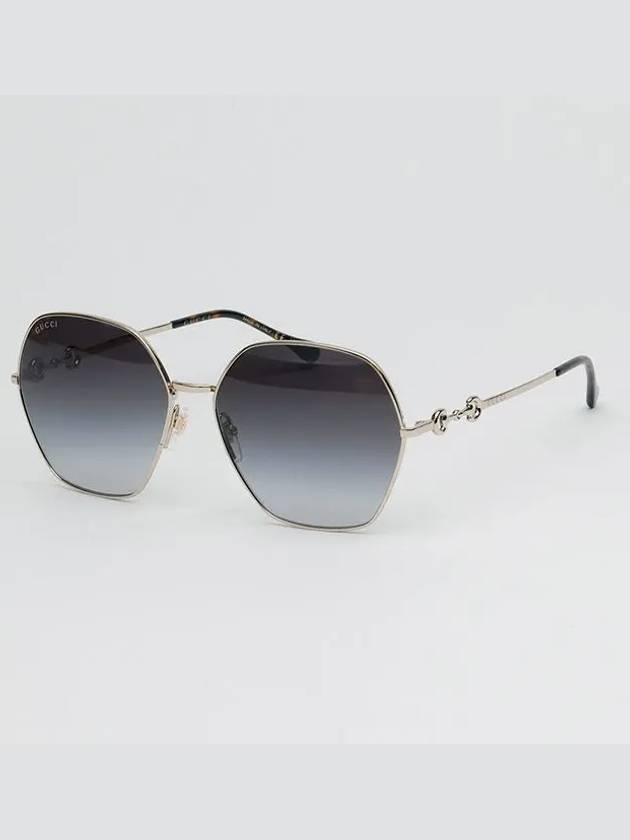 Eyewear Horsebit Round Frame Sunglasses Gold - GUCCI - BALAAN 9