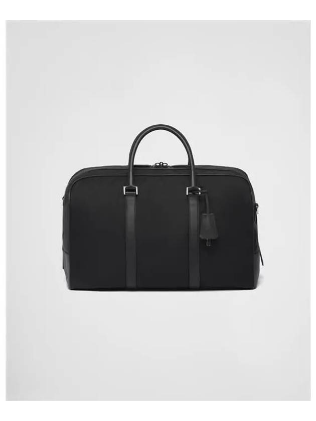 Re Nylon Saffiano Leather Duffel Bag Black - PRADA - BALAAN 4