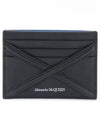 Harness Logo Print Calfskin Card Wallet Black - ALEXANDER MCQUEEN - BALAAN 2