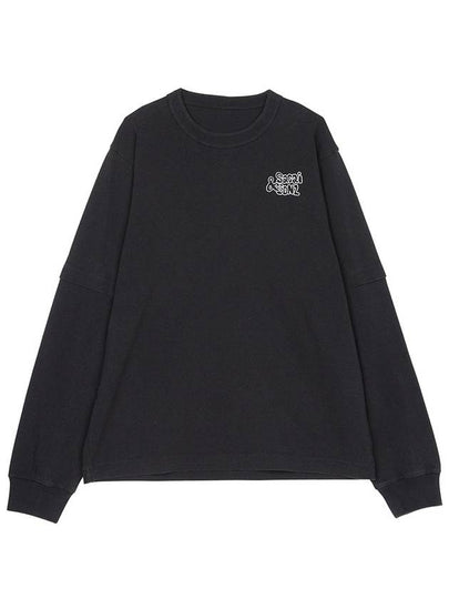 Logo Crew Neck Long Sleeve T-Shirt Black - SACAI - BALAAN 2