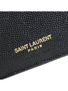 Monogram Zipper Grained Leather Half Wallet Black - SAINT LAURENT - BALAAN 8