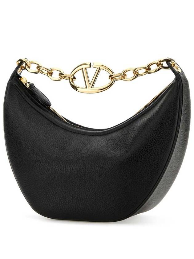 V Logo Zip-Up Medium Tote Bag Black - VALENTINO - BALAAN 5