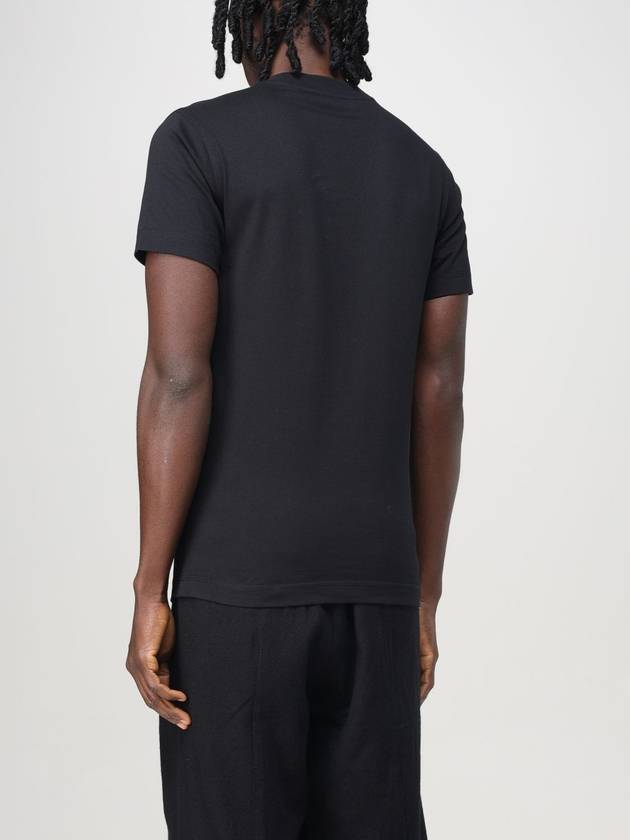 Check Label Cotton Short Sleeve T-Shirt Black - BURBERRY - BALAAN 4