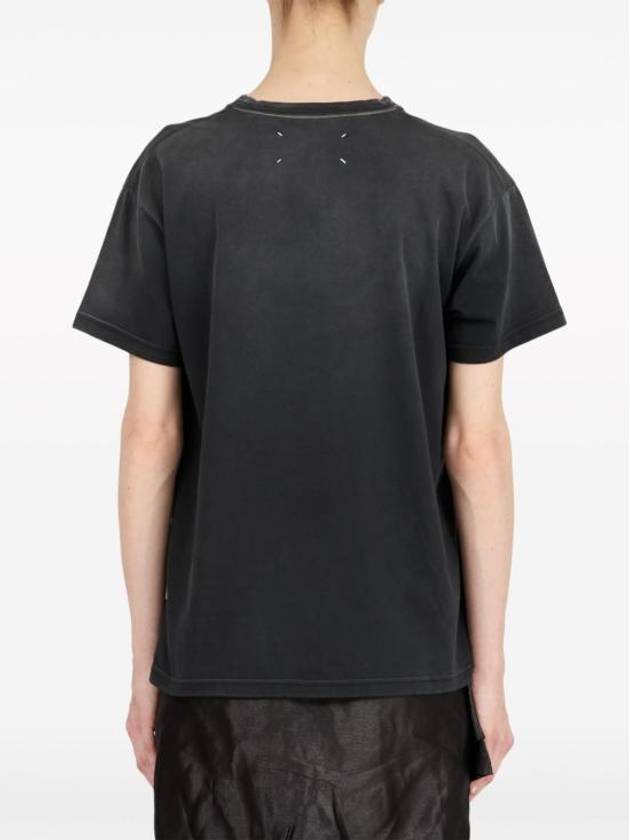 Reverse Logo Short Sleeve T-Shirt Washed Black - MAISON MARGIELA - BALAAN 6