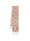 LV Medallion Monogram Wool Scarf Rose Beige - LOUIS VUITTON - BALAAN 1