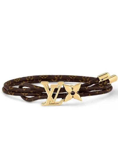 LV Bloom Monogram Bracelet Gold Brown - LOUIS VUITTON - BALAAN 2