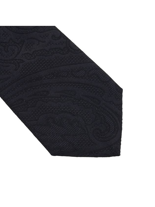 Paisley Logo Silk Tie Black - ETRO - BALAAN 6