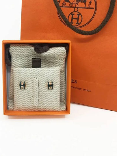 Mini Pop H Earrings Rose Gold - HERMES - BALAAN 2