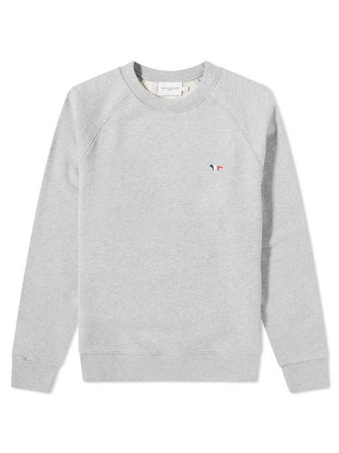 Tricolor Fox Patch Sweatshirt Gray Melange - MAISON KITSUNE - BALAAN 1