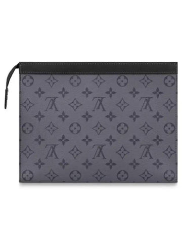 Monogram Eclipse Reverse Pochette Voyage MM Clutch Bag Grey - LOUIS VUITTON - BALAAN 1