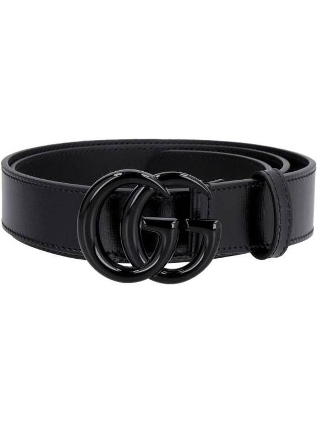 GG Marmont Thin Belt Black - GUCCI - BALAAN 3