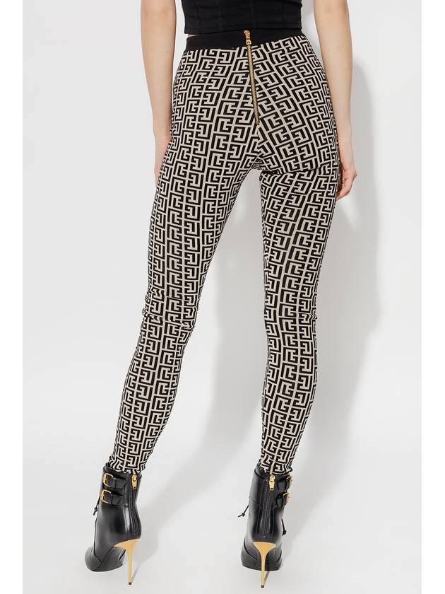 Monogram Print High Waist Leggings AF1PD005KB02 - BALMAIN - BALAAN 5