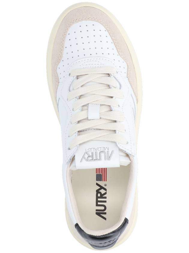 Women's Medalist Black Tab Suede Low Top Sneakers White - AUTRY - BALAAN 6