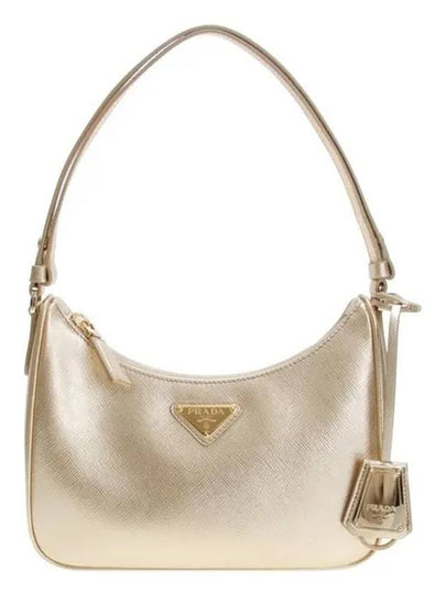 Re-Edition Saffiano Leather Mini Bag Gold - PRADA - BALAAN 2