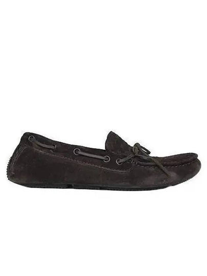 Brown Suede Intrecciato Driving Shoes No 260 - BOTTEGA VENETA - BALAAN 2