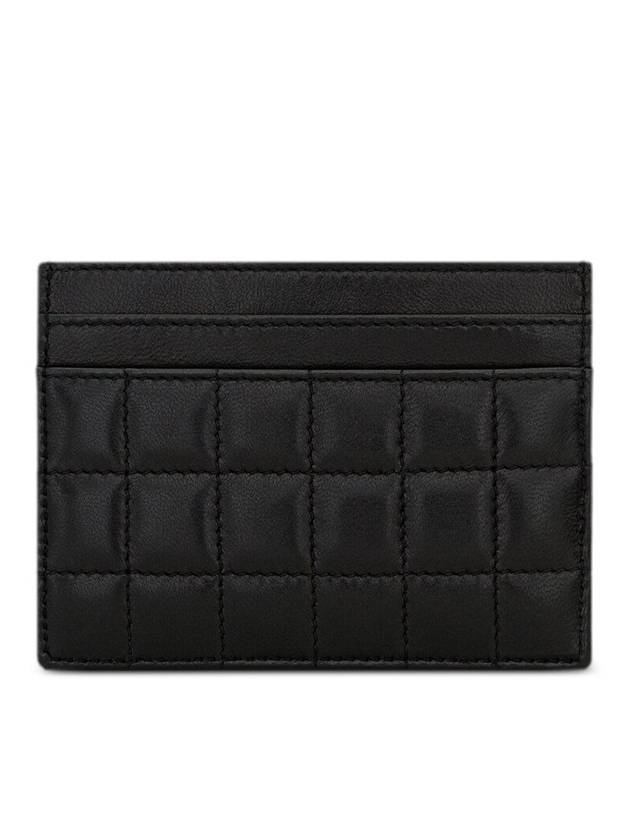 Cassandre Quilting Leather Card Wallet Black - SAINT LAURENT - BALAAN 3