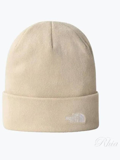 Norm Embroid Logo Beanie Beige - THE NORTH FACE - BALAAN 2