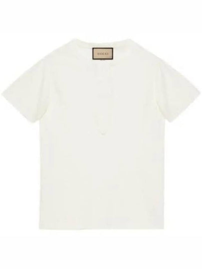 Monogram Logo Cotton Short-Sleeve T-Shirt White - GUCCI - BALAAN 2